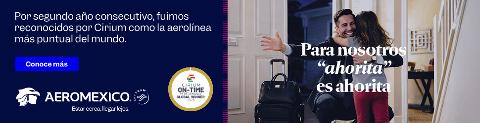 Aeroméxico la aerolínea más puntual del mundo