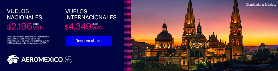 Oferta de vuelos enero aeromexico